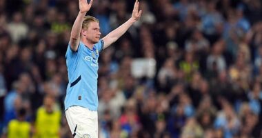 City won 3-1 against Bournemouth as Kevin De Bruyne made his final appearance at the Etihad