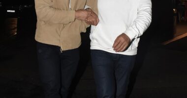 Married At First Sight groom Tony Mojanovski (right) proved he's well and truly on the mend as he stepped out for a boys' dinner with co-star Ryan Donnelly (left) in Sydney on Sunday night