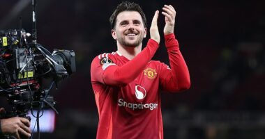 Mason Mount bagged his first Manchester United goals at Old Trafford on an electric evening