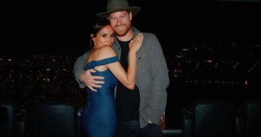 Meghan Markle and Prince Harry were spotted enjoying the fifth night of Beyoncé¿s Cowboy Carter Tour in California on Friday in a sweet behind-the-scenes snap