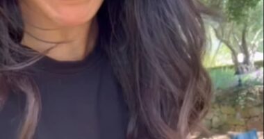 Meghan Markle (pictured, on her Instagram) has left people baffled after sharing a wholesome picture of her morning 'garden haul'