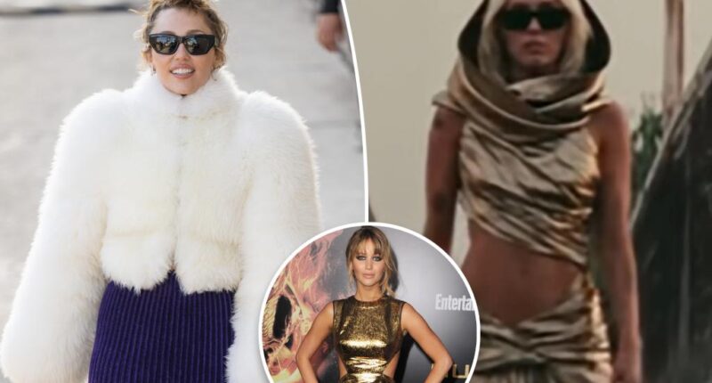 Miley Cyrus reveals if 'Flowers' dress is a Jennifer Lawrence diss
