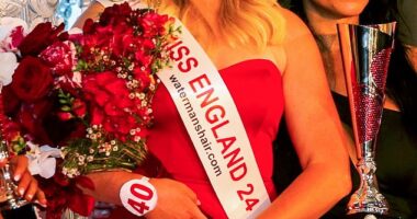 Miss England (pictured) has sensationally quit the Miss World beauty pageant after she was left 'feeling like a prostitute'