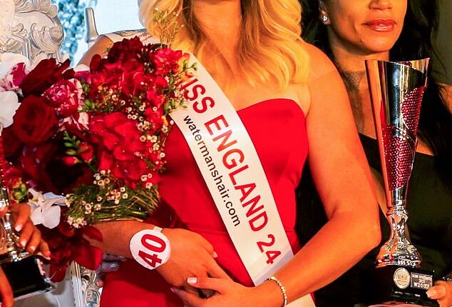 Miss England (pictured) has sensationally quit the Miss World beauty pageant after she was left 'feeling like a prostitute'