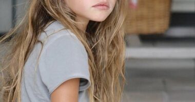 A former child model - dubbed the 'most beautiful in the world' when she was six - is now all grown up
