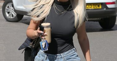 Molly-Mae Hague cut a stylish figure as she enjoyed an iced coffee in the sunshine on Friday after part two of her Prime Video series Behind It All was released
