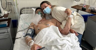 Jake Elliot and Robyn Stanley found themselves in Santorini Hospital on what should have been their wedding day in May 2023