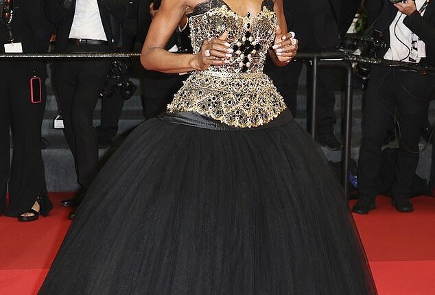 Naomi Campbell turned heads as she made a glamorous arrival at the Fuori red carpet at the 78th annual Cannes Film Festival on Tuesday