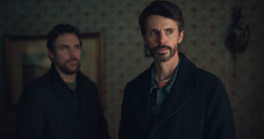 Jamie Sives and Matthew Goode in Netflix's Dept. Q
