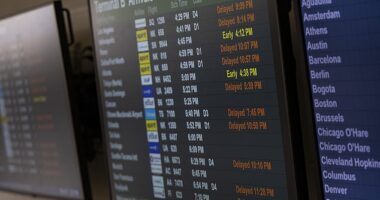 Passengers were stranded on Mother's Day after the 90-second outage grounded all flights