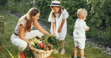 mother with children