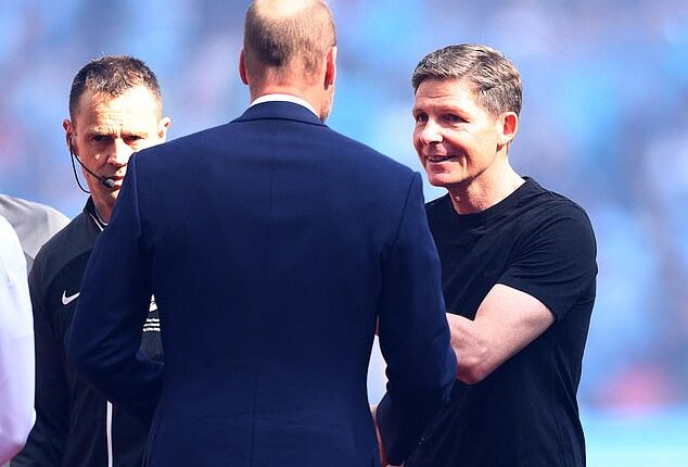 Oliver Glasner revealed Prince William congratulated him after Crystal Palace's FA Cup win