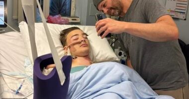 A teenager who was electrocuted by a power cable at a top private school has been left fighting for his life and potentially needing an operation to amputate his feet