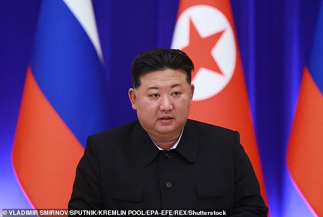 Pictured above is North Korean leader Kim Jong Un. A new report found 700 US counties have lower life expectancies than North Korea, a country long plagued by war and starvation