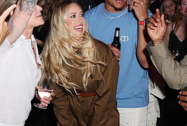 Patrick and Brittany Mahomes let loose at a boozy beach party ahead of the Miami Grand Prix