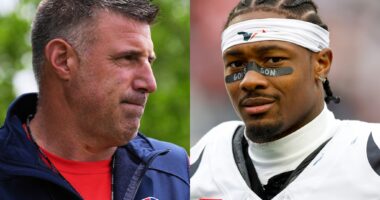 Stefon Diggs Woman Pink Substance New England Patriots Coach Mike Viral Video Reactions