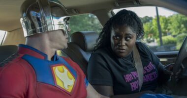 John Cena and Danielle Brooks in Peacemaker season 2.