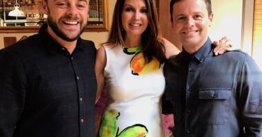 Ant and Dec fans were left shocked when they discovered who Declan Donnelly 's famous cousin is (Ant McPartlin, Dixie Carter and Declan Donnelly pictured L-R in 2019)