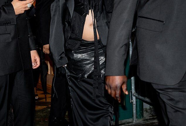 Pregnant Rihanna bares her baby bump in a sexy silk co-ord as she joins partner A$AP Rocky at his Met Gala afterparty alongside Heidi Klum, Sabrina Carpenter and Jenna Ortega