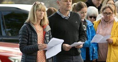 Kate and Gerry McCann at the annual prayer vigil in their home village on the 18th anniversary of Madeleine's disappearance