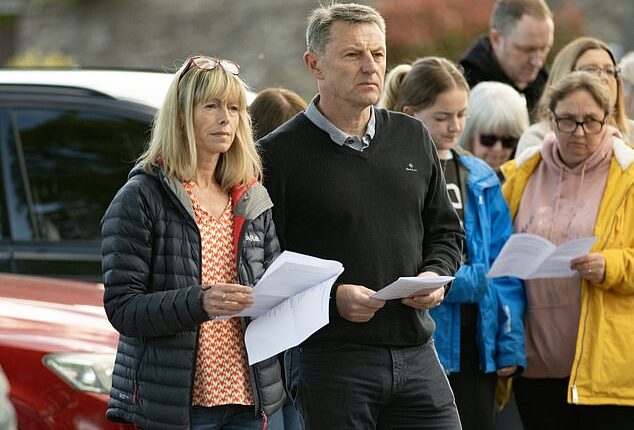 Kate and Gerry McCann at the annual prayer vigil in their home village on the 18th anniversary of Madeleine's disappearance