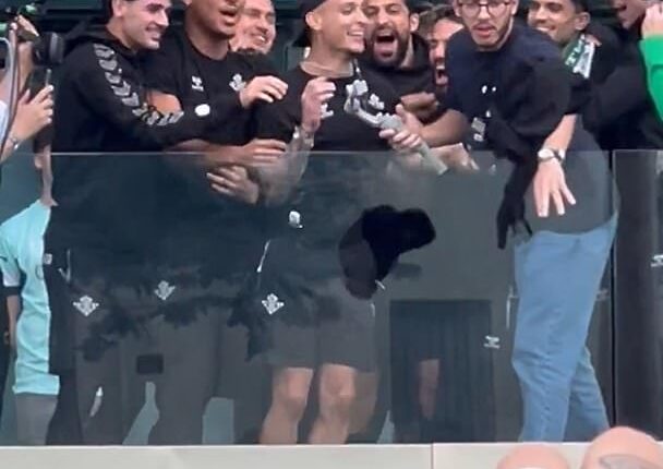 Antony received a hero's welcome at the Benito Villamarin after Real Betis booked their place in the Europa Conference League final