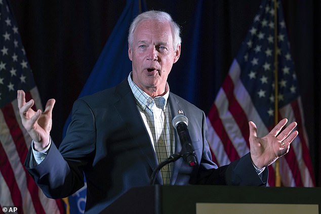Republican senators, led by MAGA hardliner Ron Johnson of Wisconsin (pictured), with President Trump over his 'Big Beautiful Bill' and vowing to vote against the proposed package