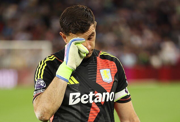 Martinez couldn't fight back the tears after what could be his final game at Villa Park