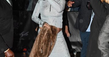 Rihanna appears to debut baby bump ahead of the 2025 Met Gala