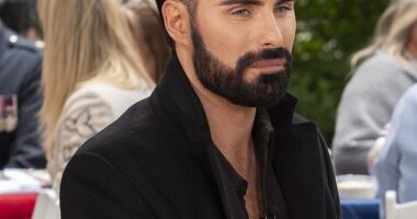 Rylan Clark gave his fans a little glimpse at his natural hair colour in his latest YouTube vlog, showing a change from his signature jet black locks and matching perfectly groomed beard (seen on Monday)