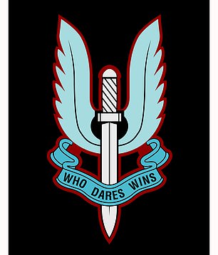 The cap-badge of the UK's elite Special Air Service (SAS) which is facing allegations of war crimes in Afghanistan