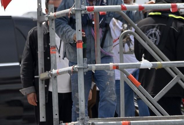 Johnny Depp continued work filming Marc Webb's action thriller Day Drinker while on location at a port near Barcelona, Spain last Friday