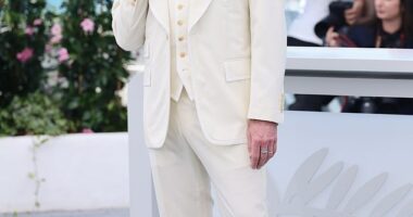Simon Pegg showed off his new look at Mission Impossible photocall during the 78th annual Cannes Film Festival on Wednesday