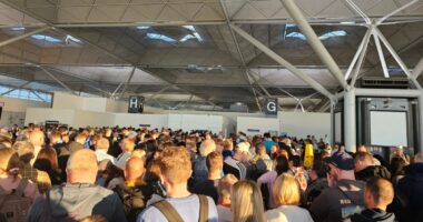 Stansted Airport IT failure sparks travel chaos – with 10,000 passengers missing flights and hours of delays