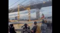 Tall ship crashes into Brooklyn Bridge with search underway for people thrown into water