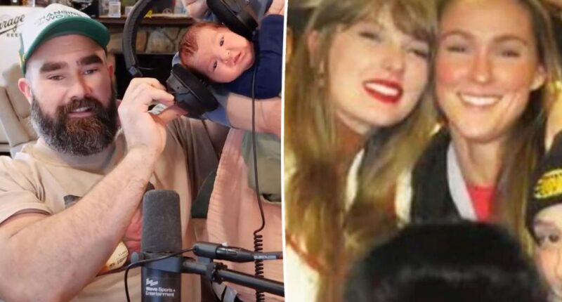 Taylor Swift's first meeting with Jason and Kylie Kelce's new baby revealed