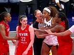Tempers flare between Caitlin Clark and Angel Reese in WNBA opener as Chicago Sky star is held back from rival
