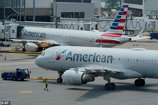 Julius Jordan Priester, 24, of Kansas, was arrested and charged with assault of a crew member on a Chicago-bound American Airlines flight Tuesday night (file photo)