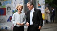 A late breakthrough in negotiations has paved the way for Keir Starmer to unveil a EU 'reset' agreement at a meeting with Ursula von der Leyen in London (pictured together last week)
