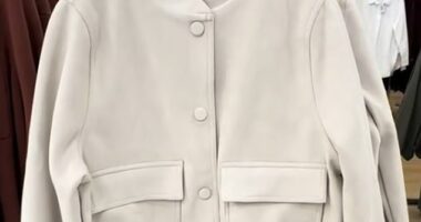 Celebrity stylist Donny Galella, shared a video showcasing all his latest favourite finds inside the store, including one some of the must-have jacket styles of the season. Pictured: Target Faux Suede Bomber Jacket ($60)