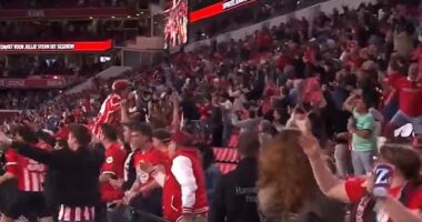 PSV's fans could barely contain themselves when Ajax choked the Dutch title on Wednesday