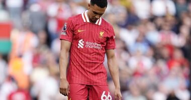 You did not need to be a body language expert to work out what was going through Trent Alexander-Arnold’s head on Sunday