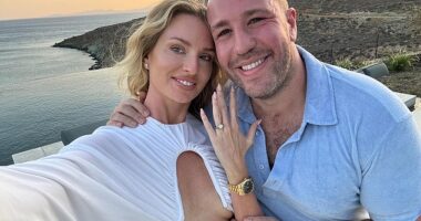 'Pilates queen' Bernadette Fahey (left) met her match when she was introduced to property developer husband Jordan Sukkar (right) at a New Year's Day party