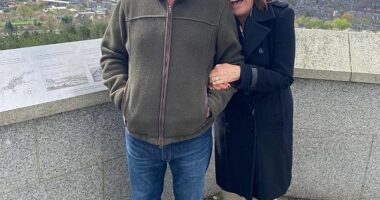 Lorraine Kelly is likely about to spend a lot more time with her husband Steve Smith (pictured together) after ITV Daytime bosses announced huge cuts on Tuesday with job losses in excess of 220