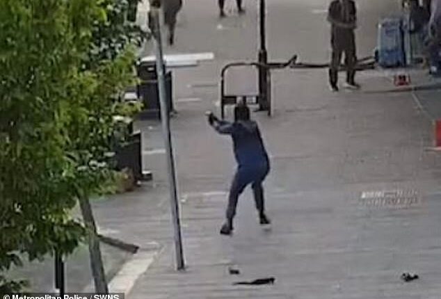 A gunfight involving rival gang members on a street in Tottenham, north London, in 2023