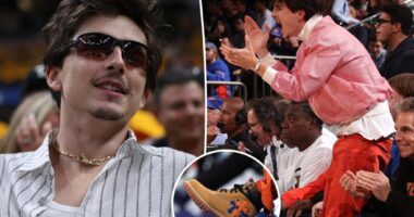 Timothée Chalamet's courtside Knicks outfits keep getting crazier