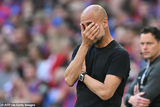 Pep Guardiola has failed to deliver a major trophy this season after Man City's FA Cup final loss