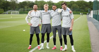 Goalkeepers Fraser Forster (right) and Alfie Whiteman (left) will not be at Spurs next season
