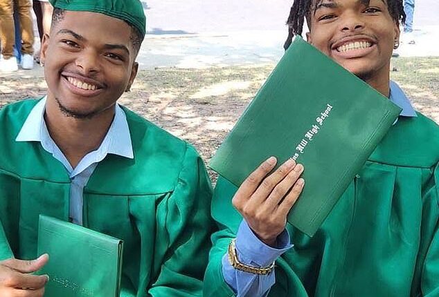 Qaadir and Naazir Lewis' (pictured) lifeless bodies were found by a hiker on the summit of Bell Mountain, more than 90 miles from their Lawrenceville home, on March 8