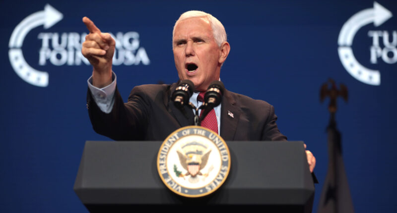 Traitor Pence Again Hits Trump on Tariffs, Russia Stance, and Jan. 6 Pardons.
